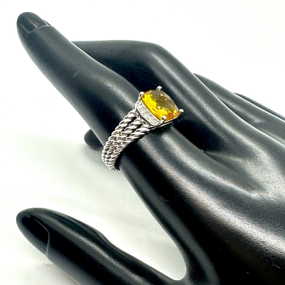 DAVID YURMAN Petite Wheaton Ring with Citrine Size 7